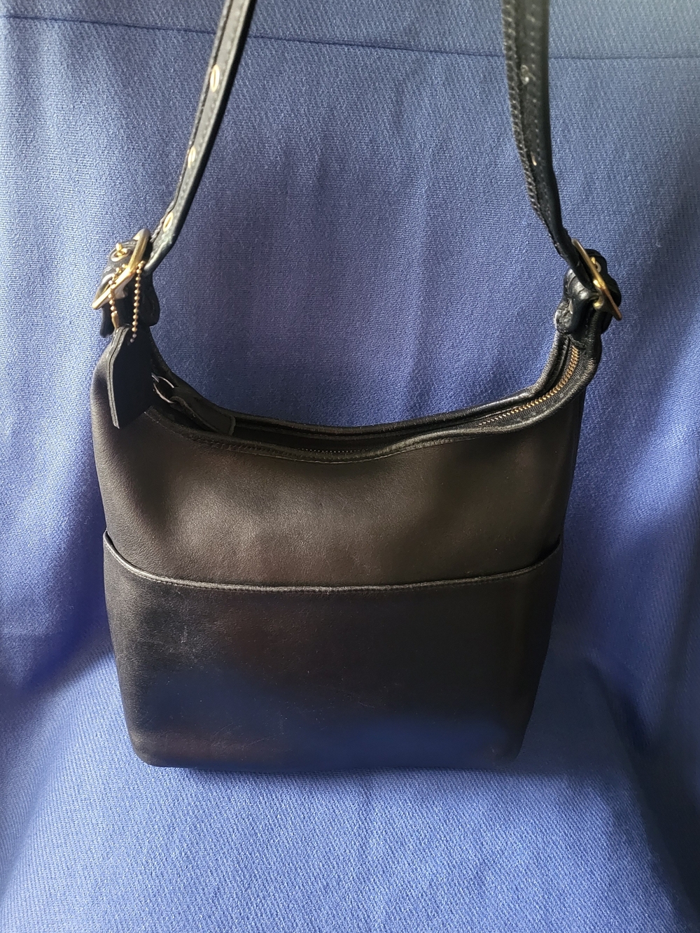 Coach Black Leather & Canvas Shoulder Bag - Picture 5 of 16